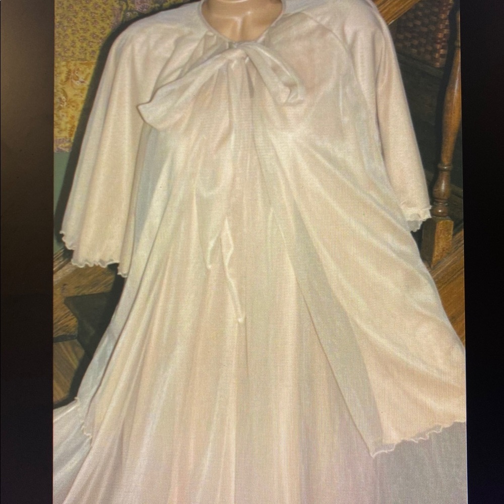 Intime Peignoir set Vintage 100% Nylon light brown